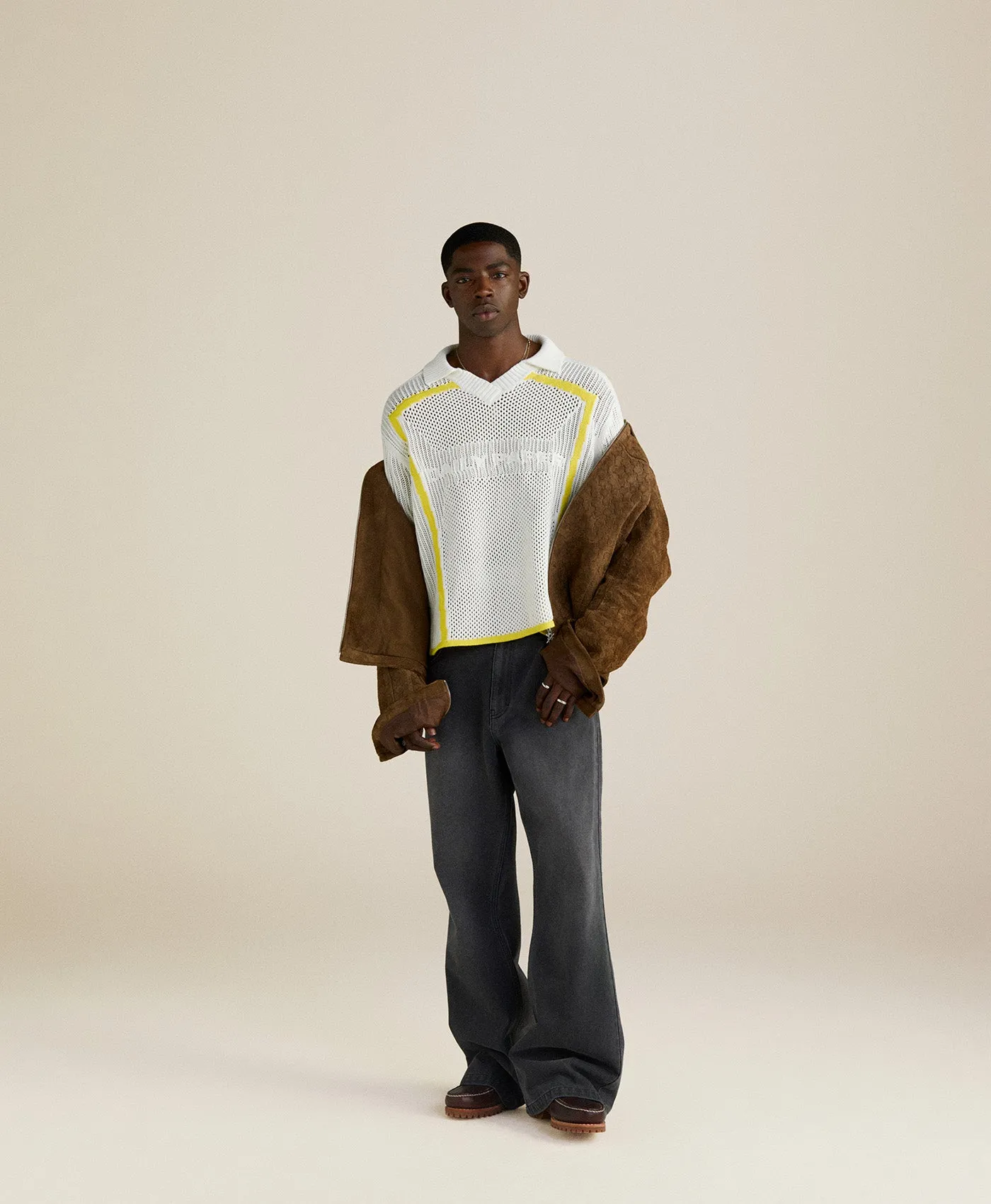 White Football Knit Sweater sold by Daily Paper product image thumbnail 5