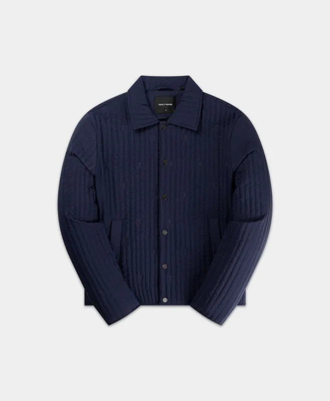 Maritime Blue Shield Quilted Jacket sold by Daily Paper