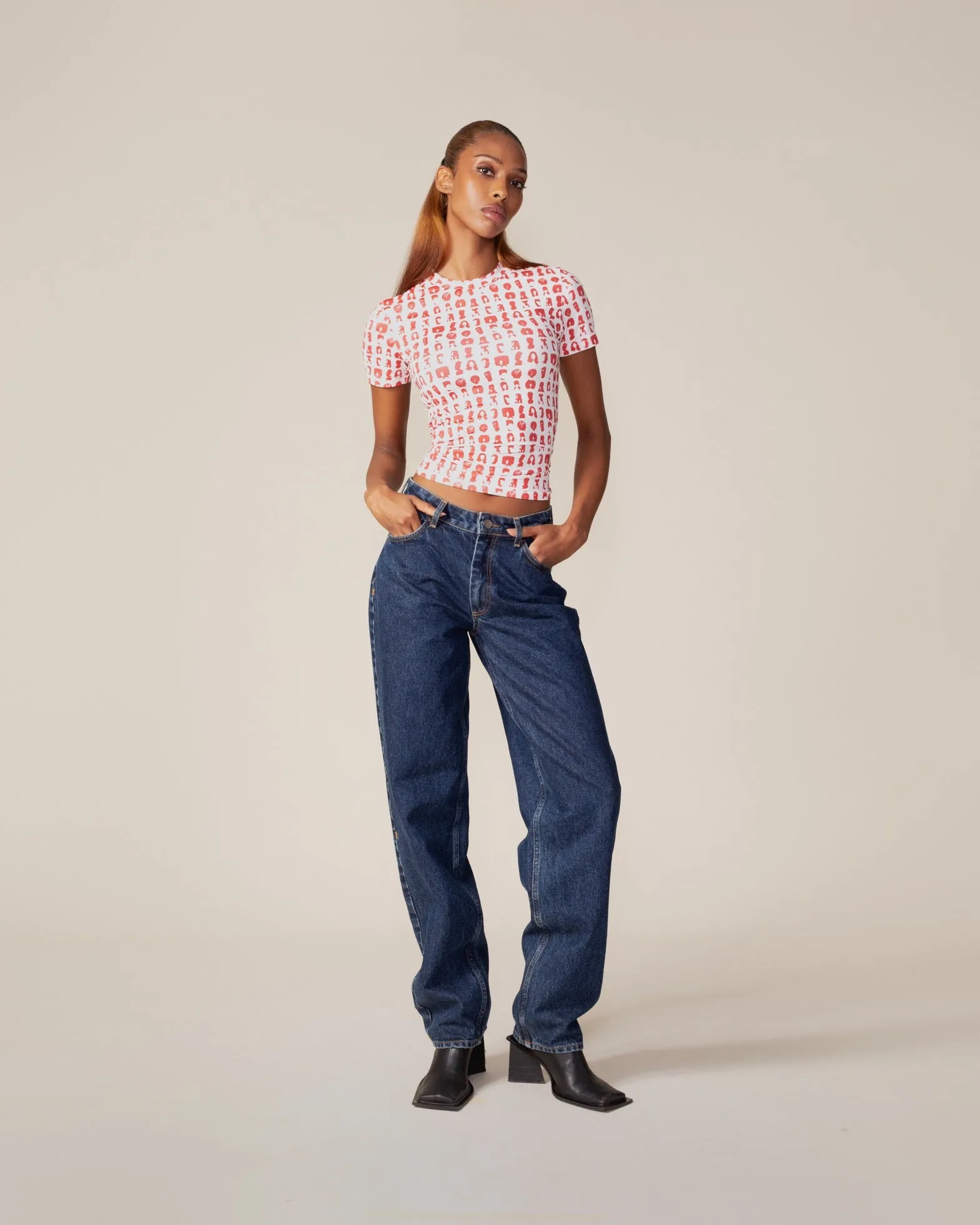 White Hair Grid Aop T-Shirt sold by Daily Paper product image thumbnail 4