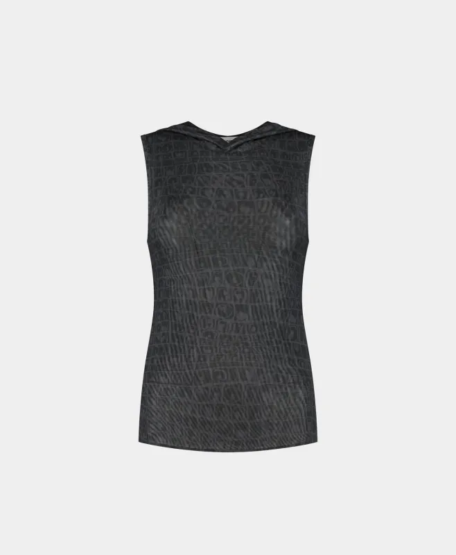 Black Oyster Digital Croc Top sold by Daily Paper
