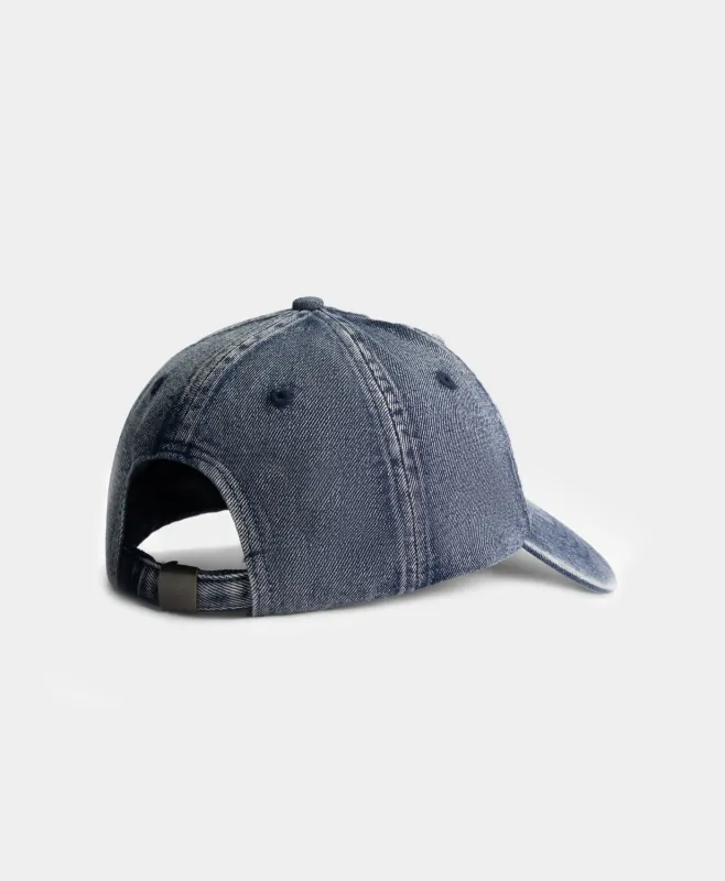 Bleached Denim Blue Dias Arch Stack Denim Cap sold by Daily Paper