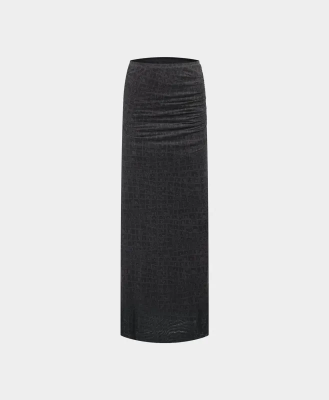 Black Oyster Digital Croc Skirt sold by Daily Paper
