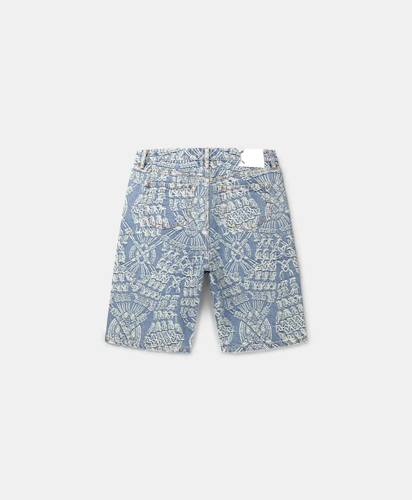 Mid Blue Macrame Denim Shorts sold by Daily Paper product image thumbnail 2
