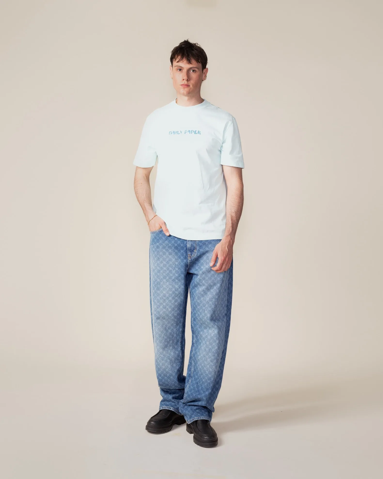 Saltwater Slide Blue Shield Focus T-Shirt sold by Daily Paper product image thumbnail 3