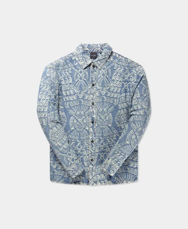 Mid Blue Macrame Rahul Shirt made by Daily Paper