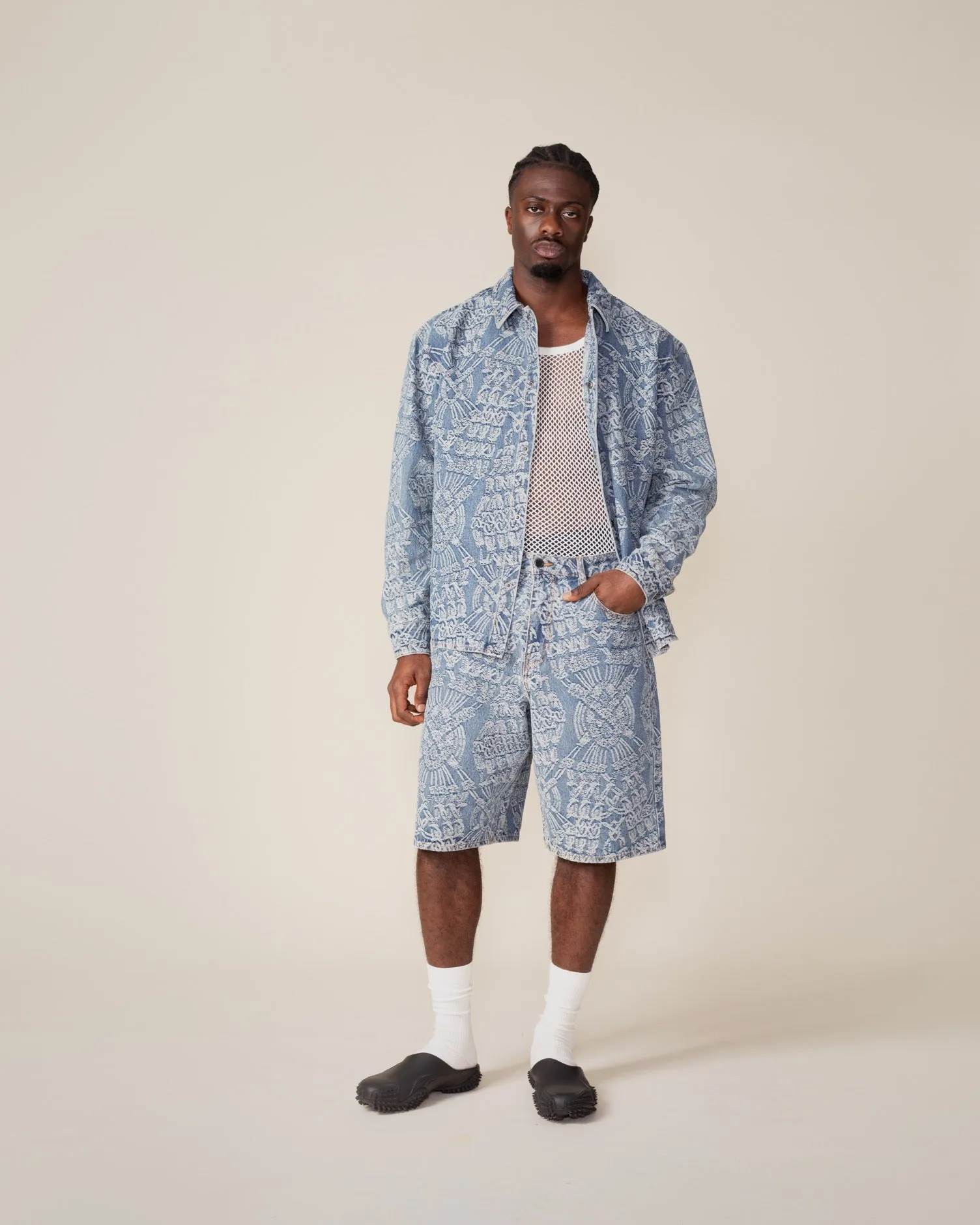 Mid Blue Macrame Rahul Shirt sold by Daily Paper product image thumbnail 3
