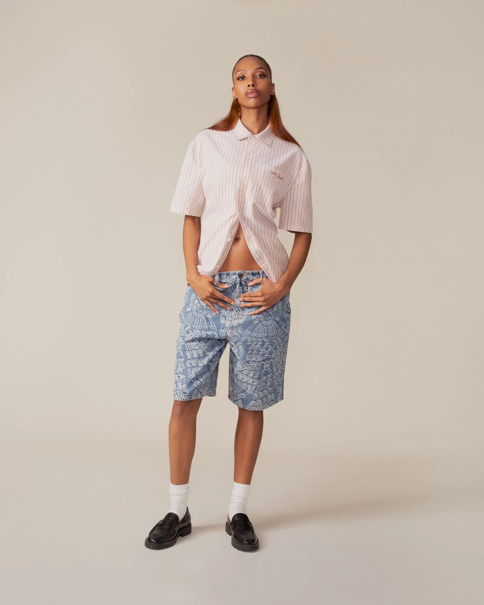 Beige Stripe Shirt sold by Daily Paper product image thumbnail 4