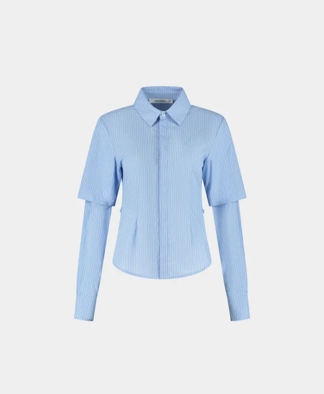 Blue Stripe Fitted Shirt made by Daily Paper