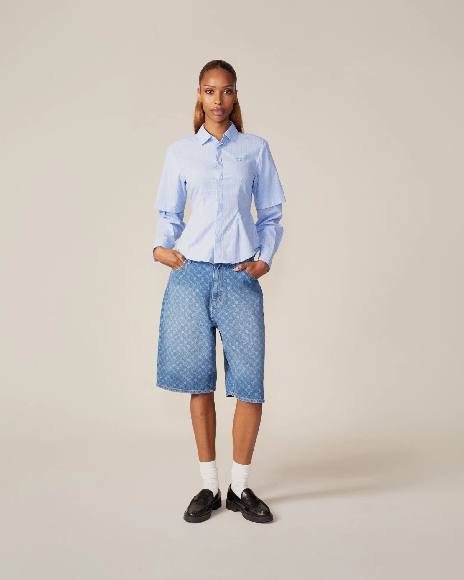 Blue Stripe Fitted Shirt sold by Daily Paper product image thumbnail 3
