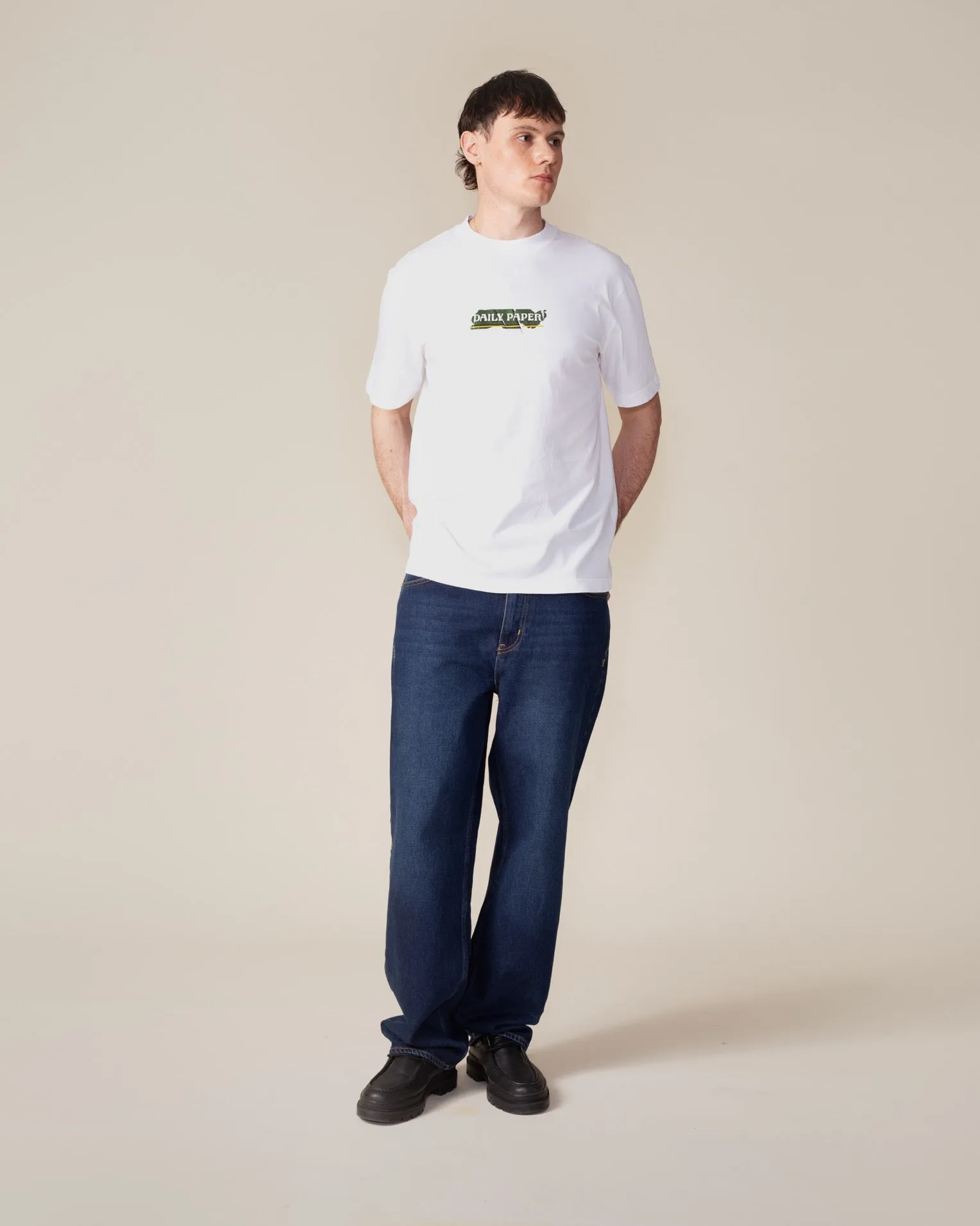 White Sticker T-Shirt sold by Daily Paper product image thumbnail 3