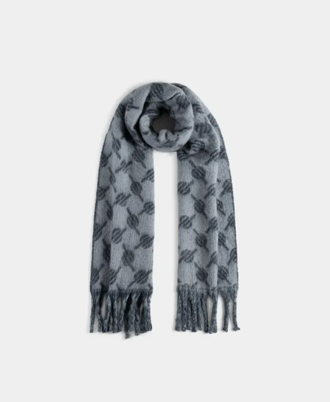 Sky Captain Blue Riyo Monogram Scarf sold by Daily Paper