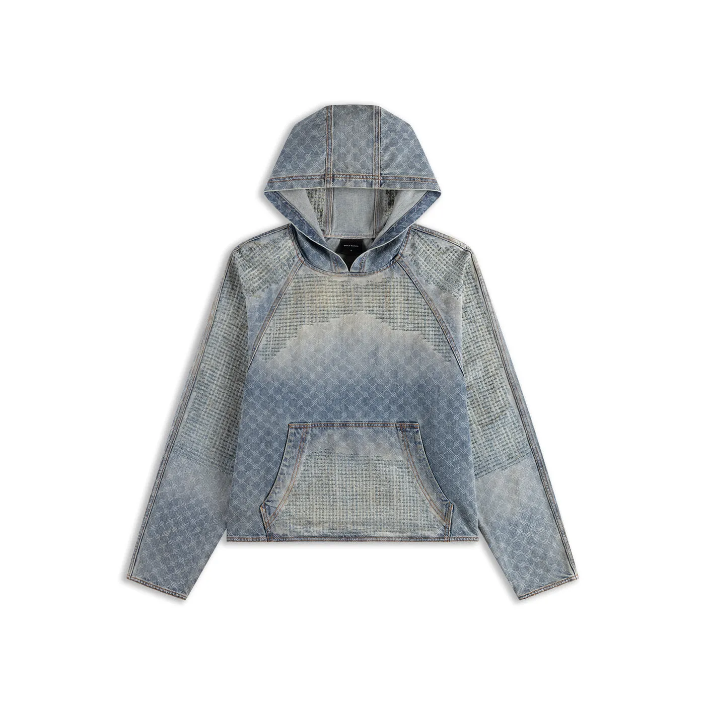 Blue Destroyed Denim Hoodie sold by Daily Paper product image thumbnail 4