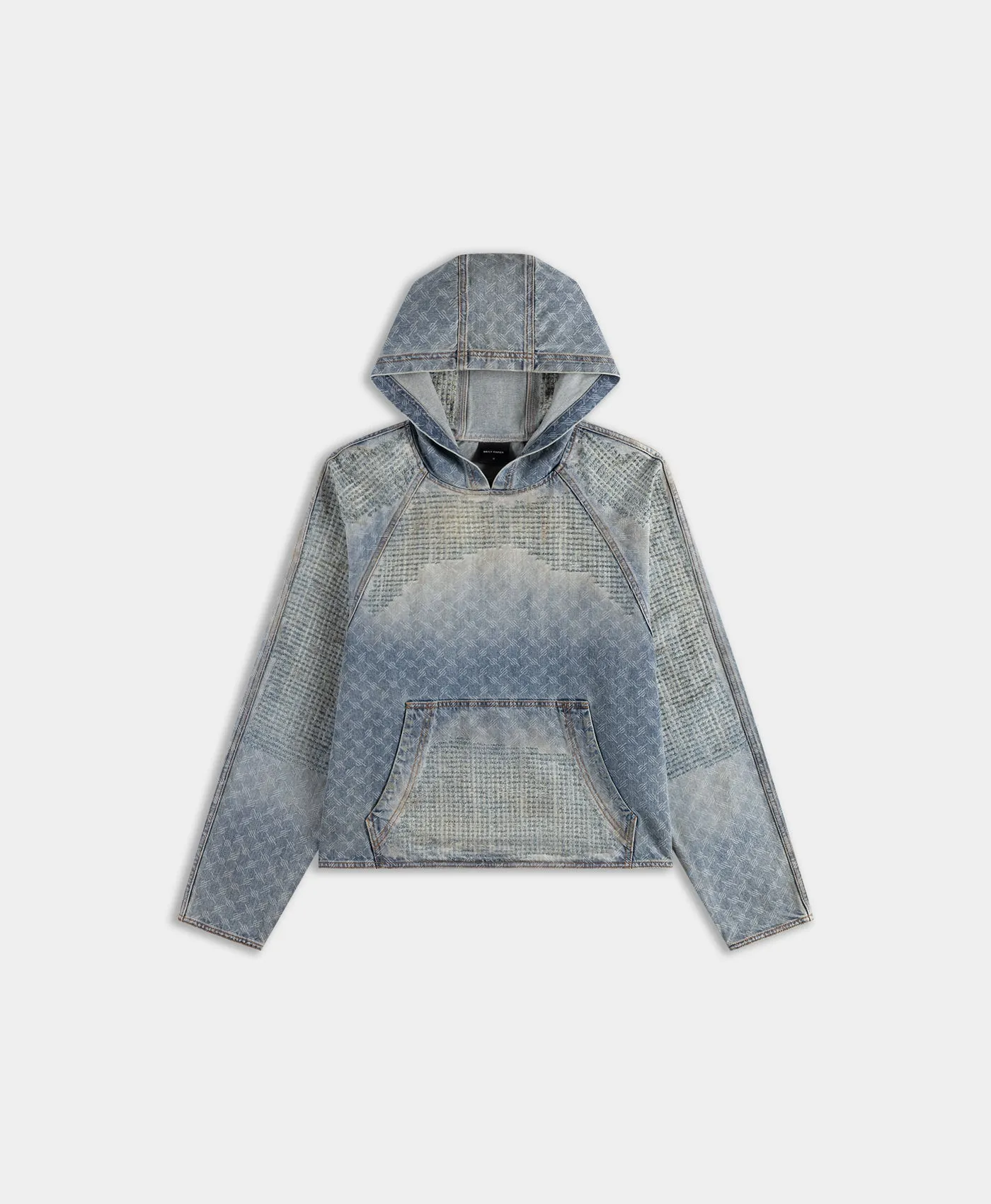 Blue Destroyed Denim Hoodie sold by Daily Paper