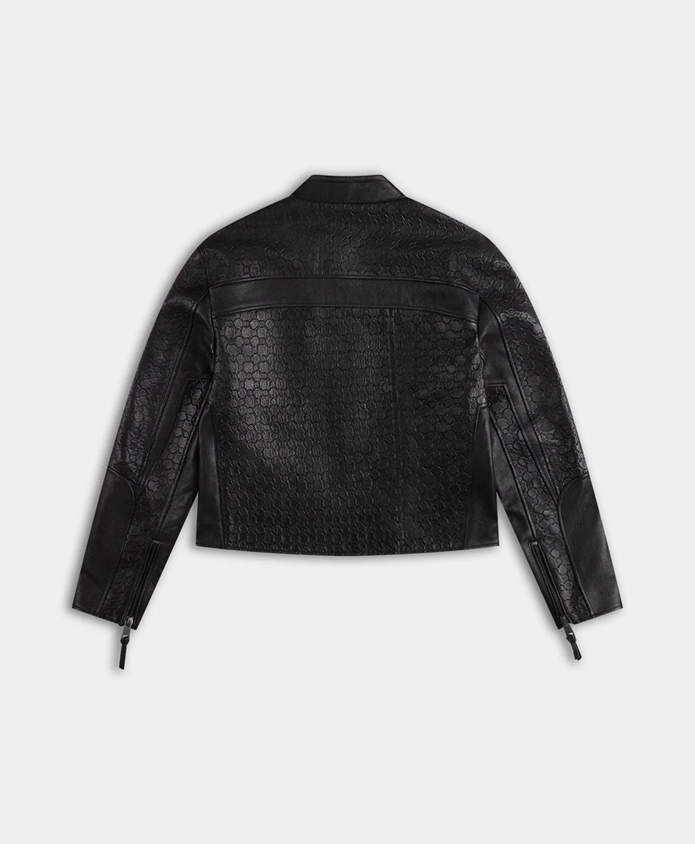 Black Structured Leather Jacket sold by Daily Paper product image thumbnail 2