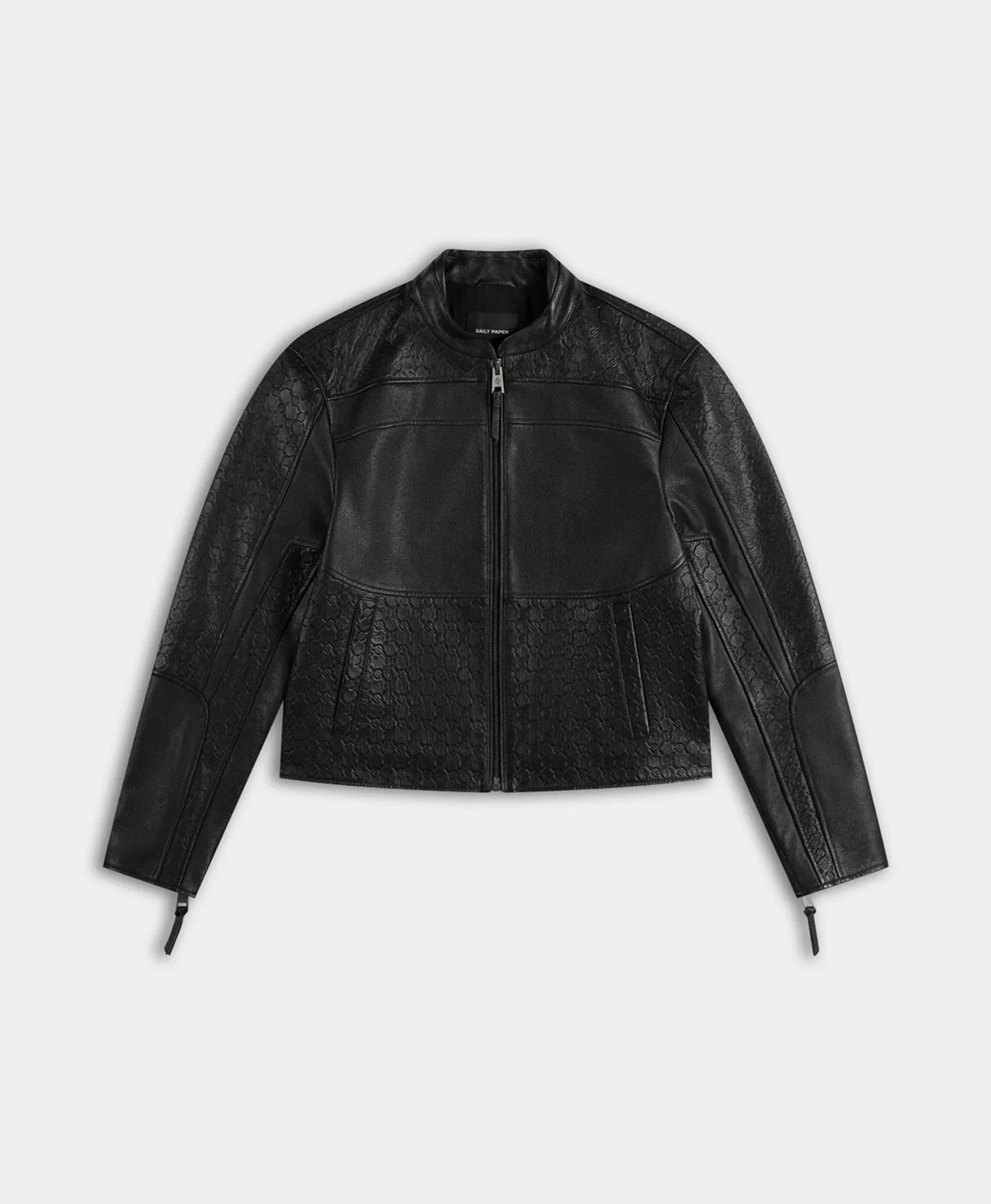 Black Structured Leather Jacket sold by Daily Paper
