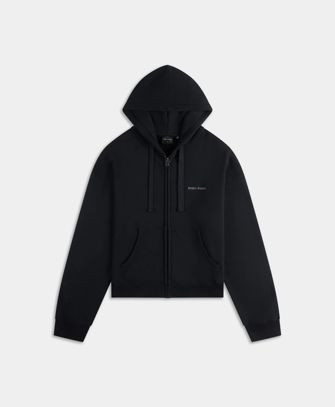 Black Boxy Zip Up Hoodie sold by Daily Paper