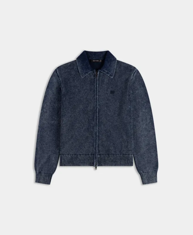 Indigo Knit Cardigan made by Daily Paper