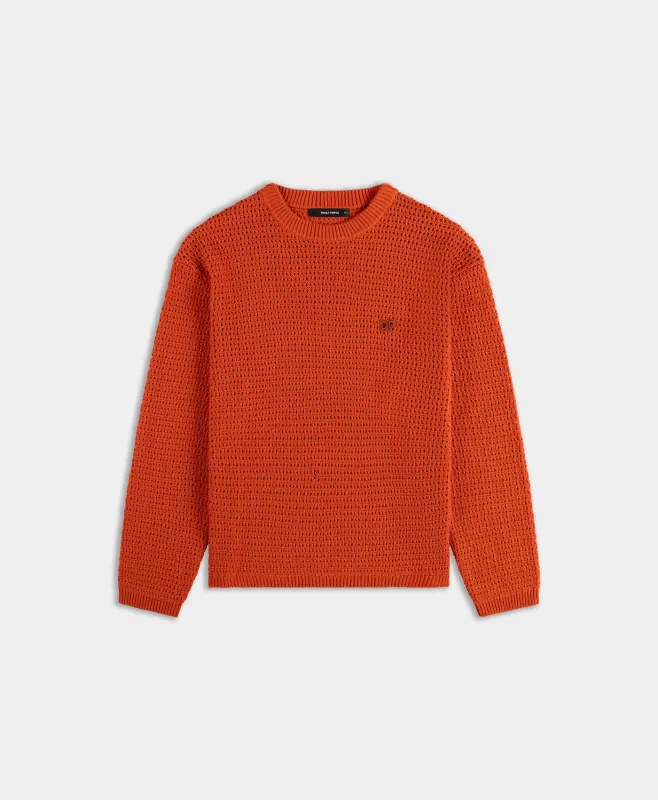 Red Clay Crochet Sweater made by Daily Paper