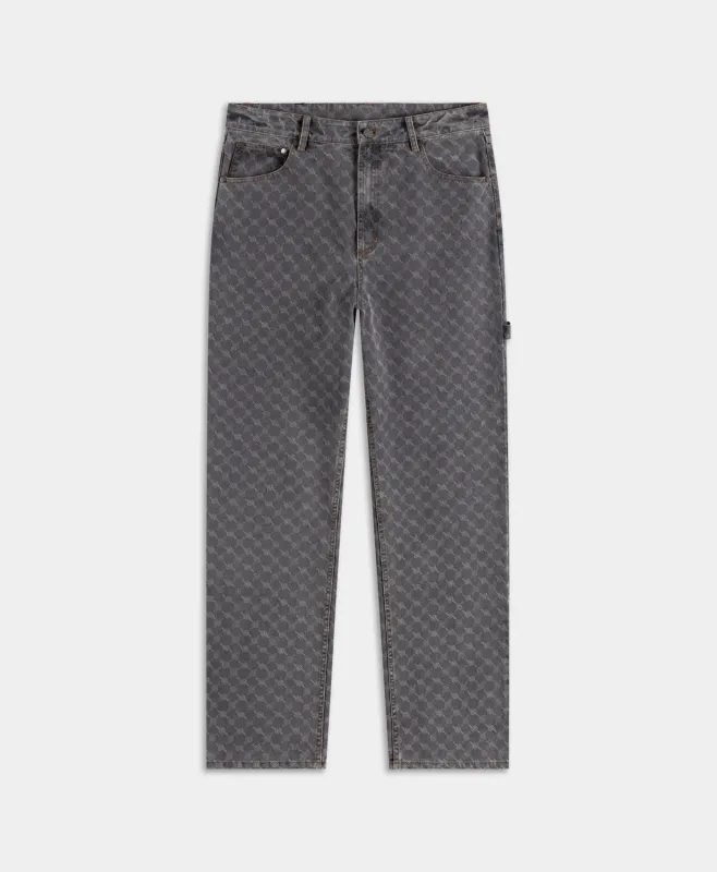 Grey Monogram Workwear Amba Jeans made by Daily Paper