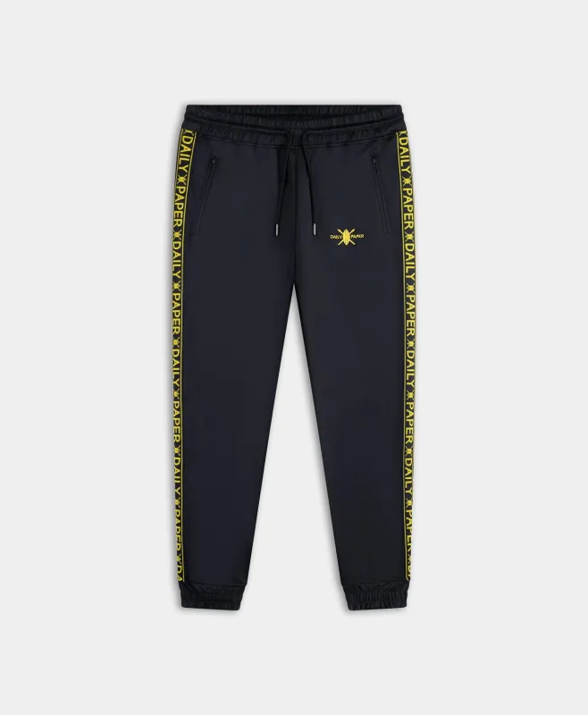 Navy Yellow Tape Logo Track Pants sold by Daily Paper