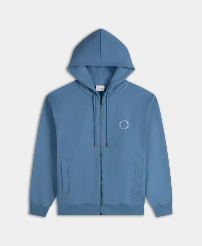 Quiet Harbor Orbit Embroidery Zip Hoodie sold by Daily Paper