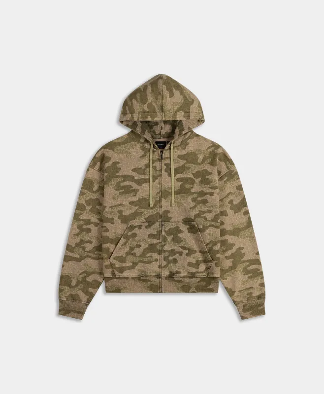 AOP Boxy Camo Zip Up Hoodie sold by Daily Paper