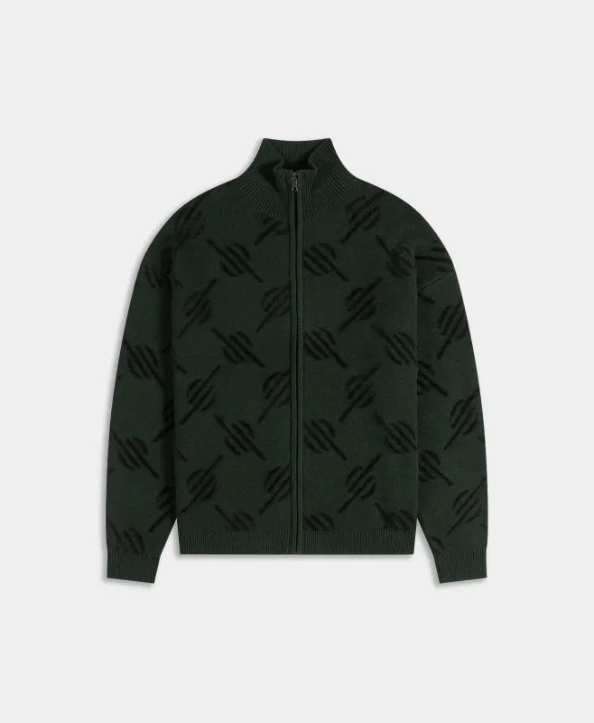 Rosin Monogram Knit Zip Up made by Daily Paper