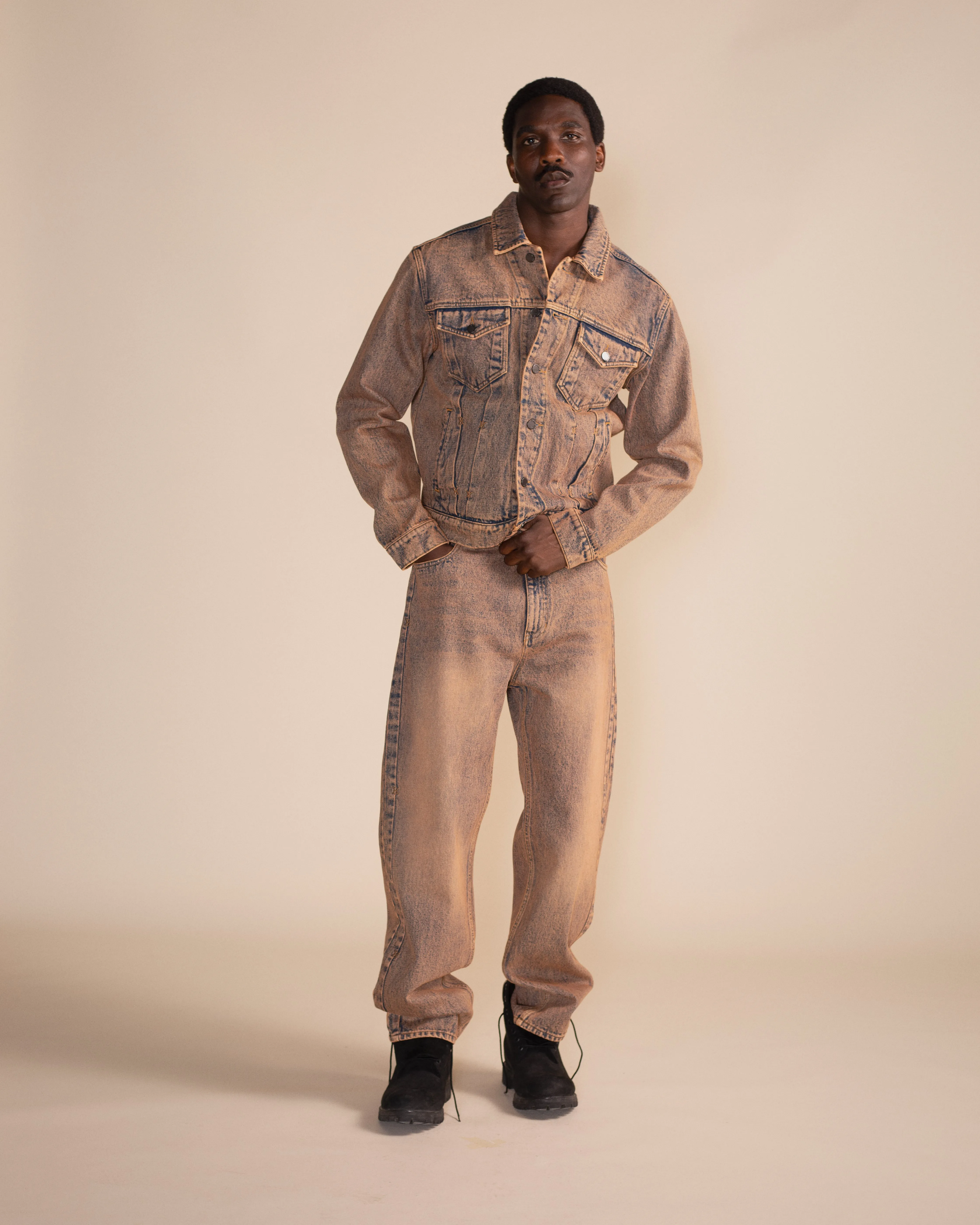 Denim Washed Shield Amba Jeans sold by Daily Paper product image thumbnail 4