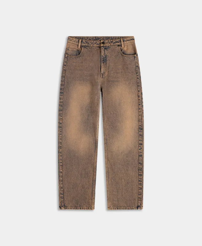 Denim Washed Shield Amba Jeans sold by Daily Paper