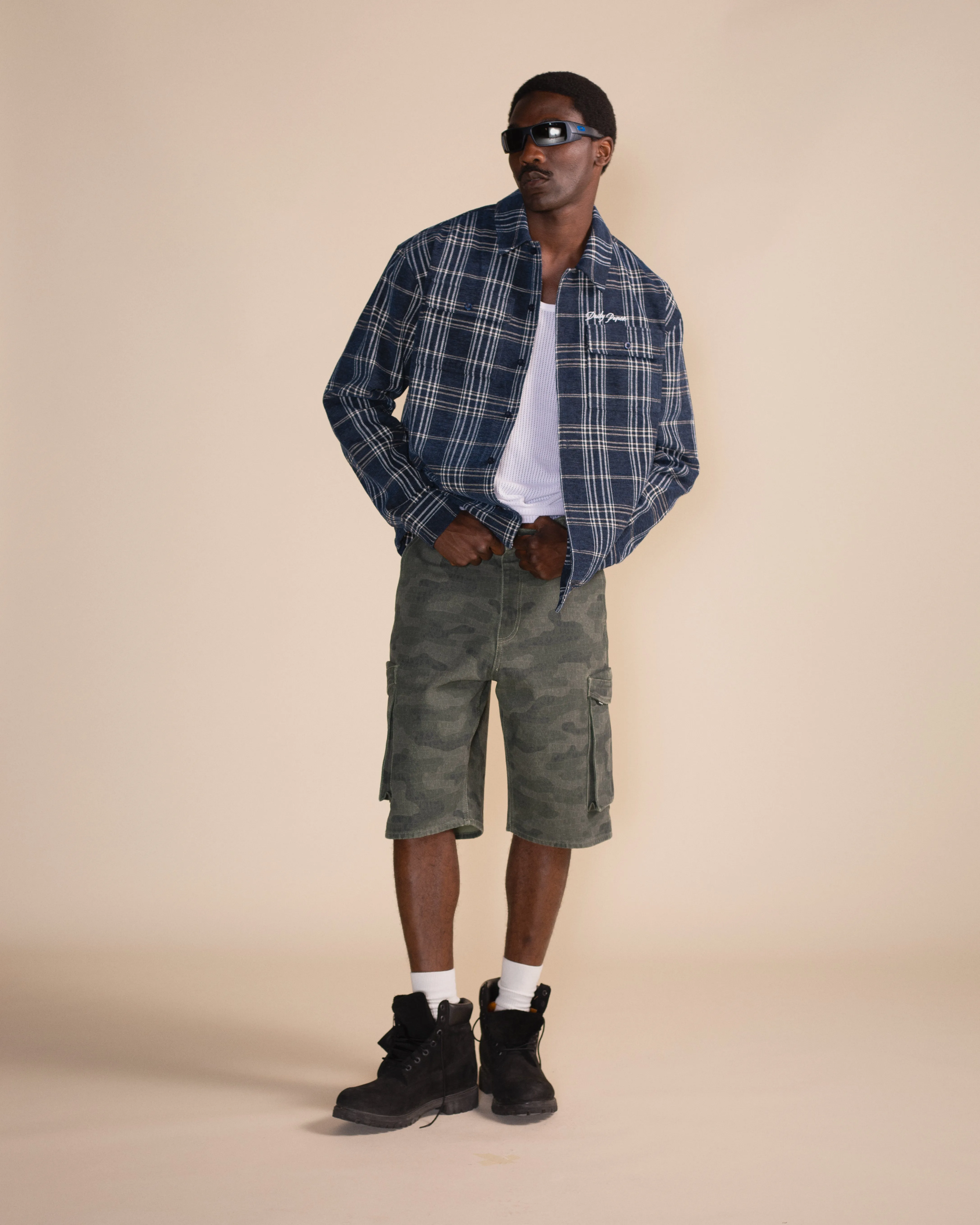 Brilliant Blue Chenille LS Shirt sold by Daily Paper product image thumbnail 3