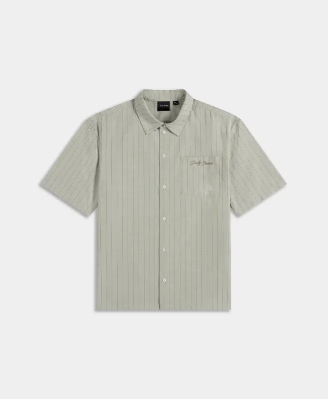 Green Stripe Script Shirt made by Daily Paper
