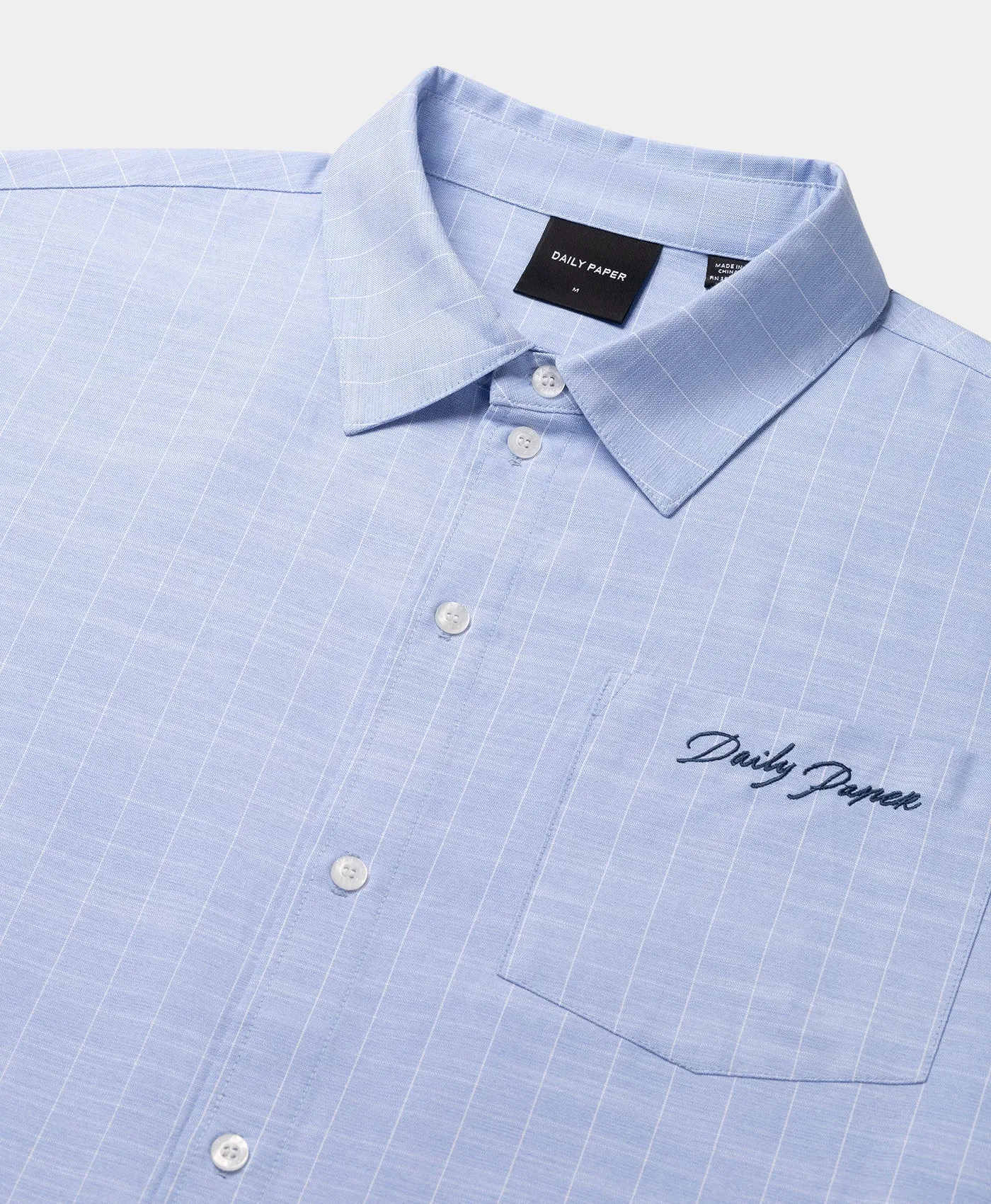 Blue Stripe Script Shirt sold by Daily Paper product image thumbnail 3