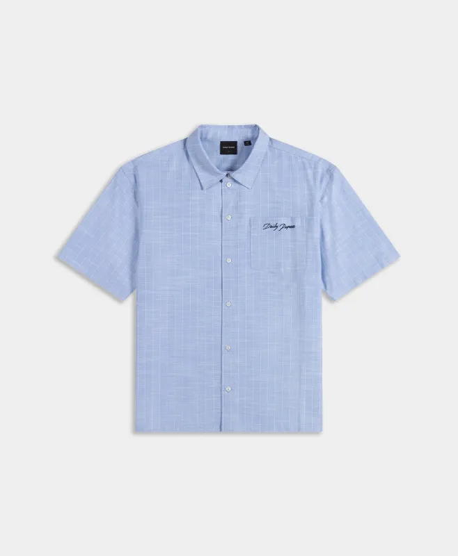 Blue Stripe Script Shirt sold by Daily Paper
