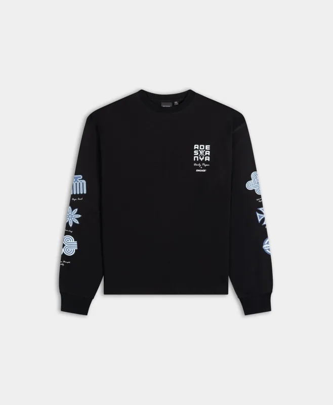 Black DP X Engage Relaxed LS Shirt sold by Daily Paper