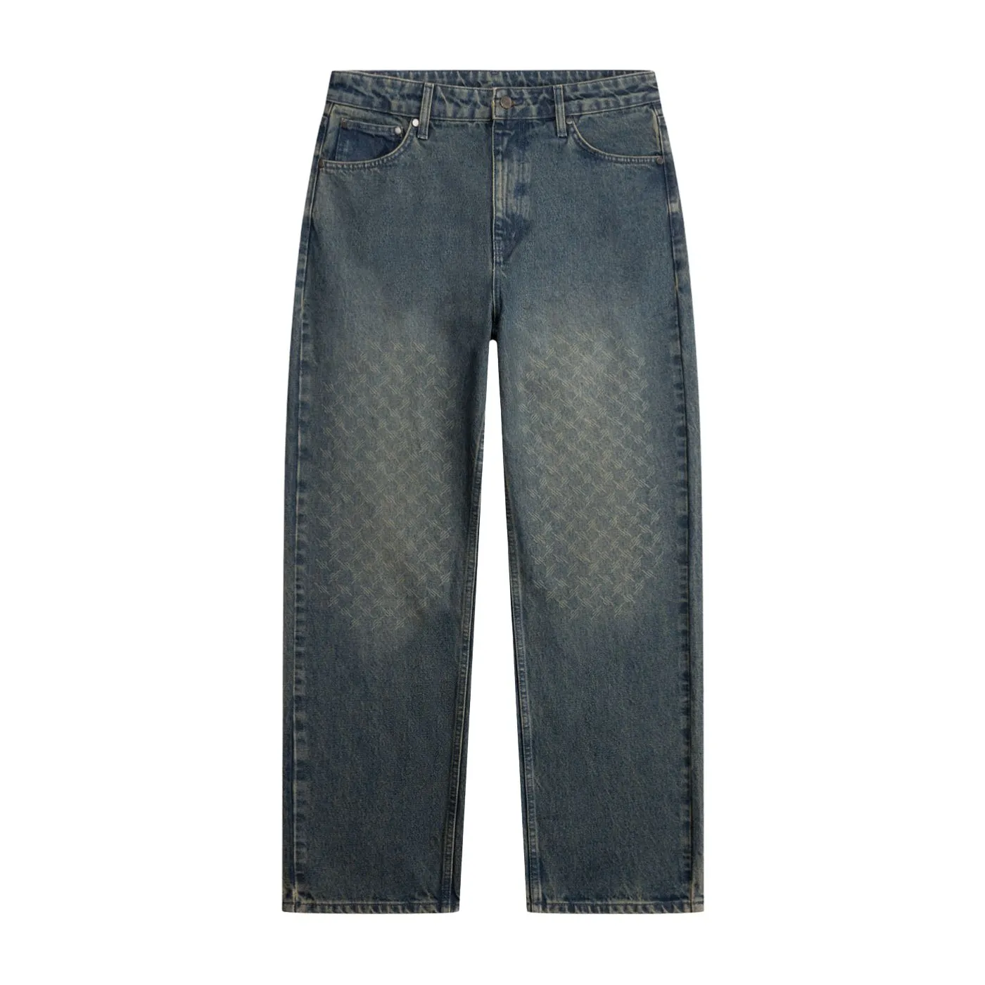 Bleached Denim Blue Faded Monogram Amba Jeans sold by Daily Paper product image thumbnail 4