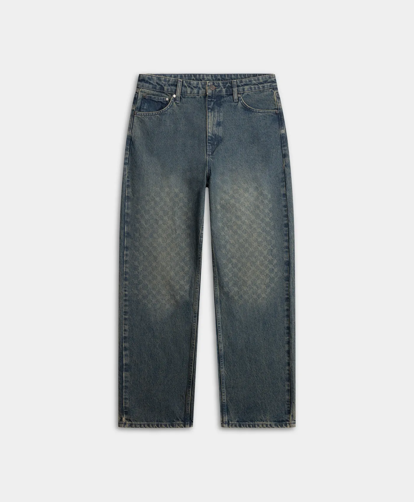 Bleached Denim Blue Faded Monogram Amba Jeans sold by Daily Paper