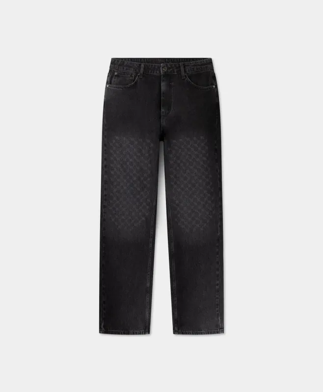 Black Amba Monogram Jeans made by Daily Paper
