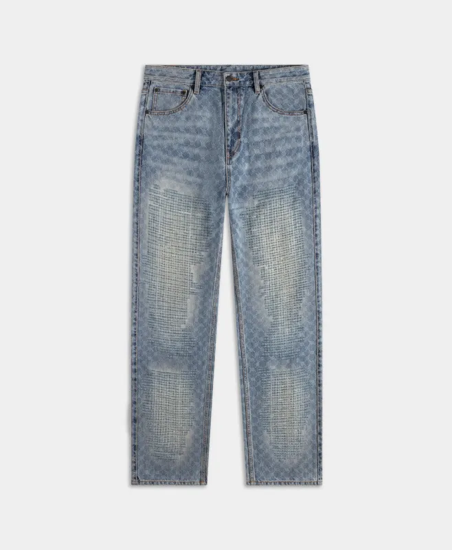 Blue Destroyed Amba Jeans made by Daily Paper