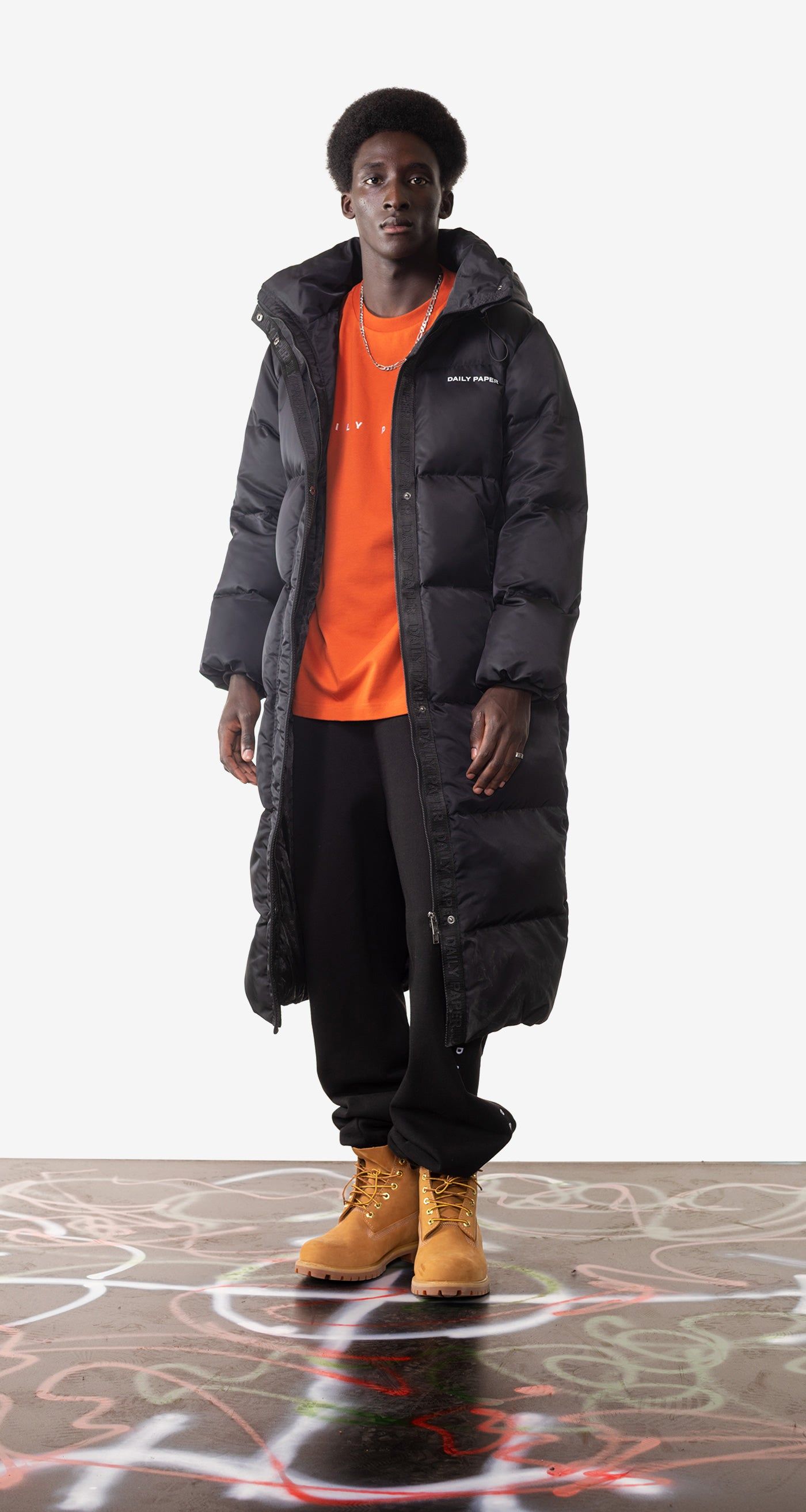 Black Epuff Long Jacket sold by Daily Paper product image thumbnail 3