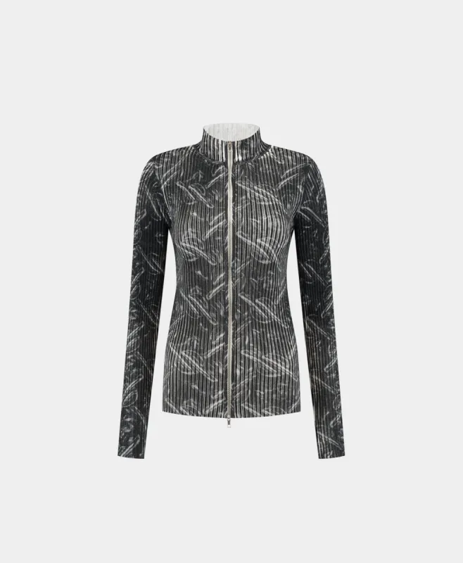 Black Alora Bubblewrap Knit Cardigan sold by Daily Paper