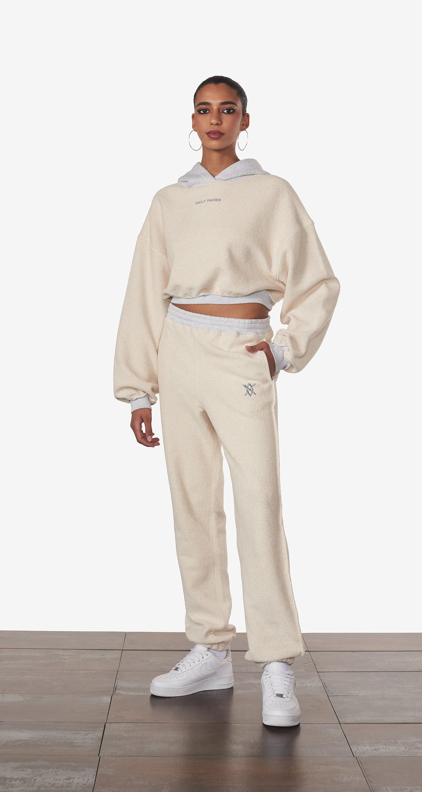 Grey Melange Off White Nyeki Hoody sold by Daily Paper product image thumbnail 3