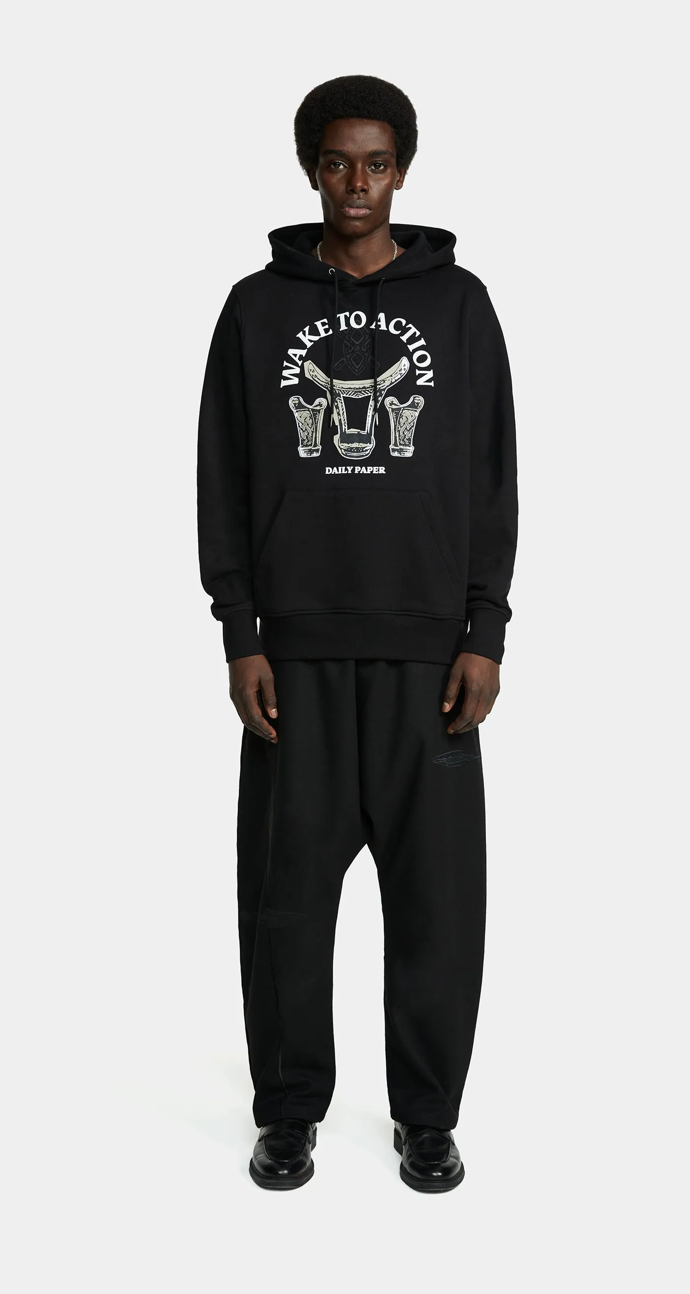 Black Rivo Hoodie sold by Daily Paper product image thumbnail 3