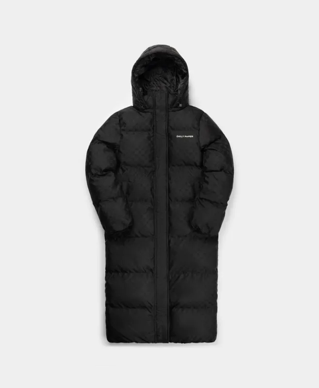 Black Long Hopuff Monogram Jacket sold by Daily Paper
