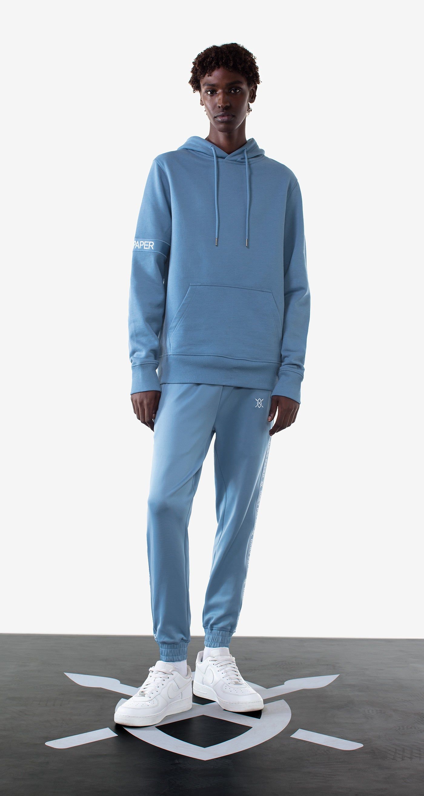 Riverside Blue Tonal Captain Hoody sold by Daily Paper