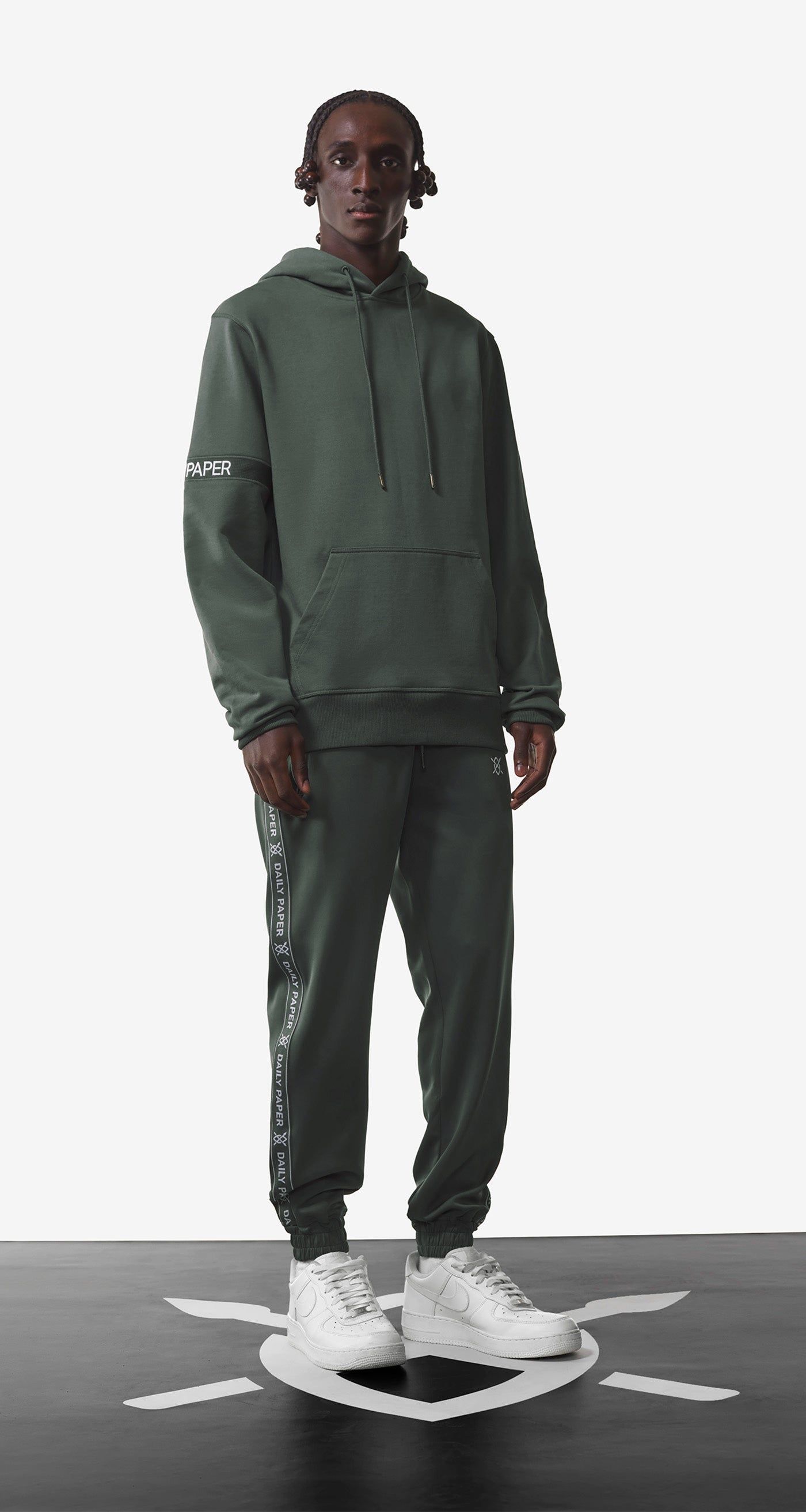 Chic Green Tonal Captain Hoody sold by Daily Paper product image thumbnail 3