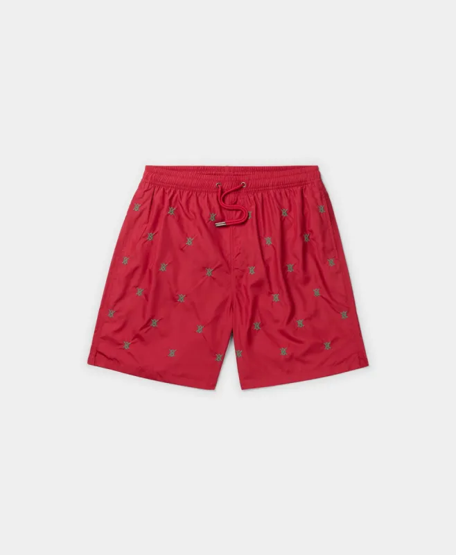 Samba Red Reshield Swimshorts sold by Daily Paper