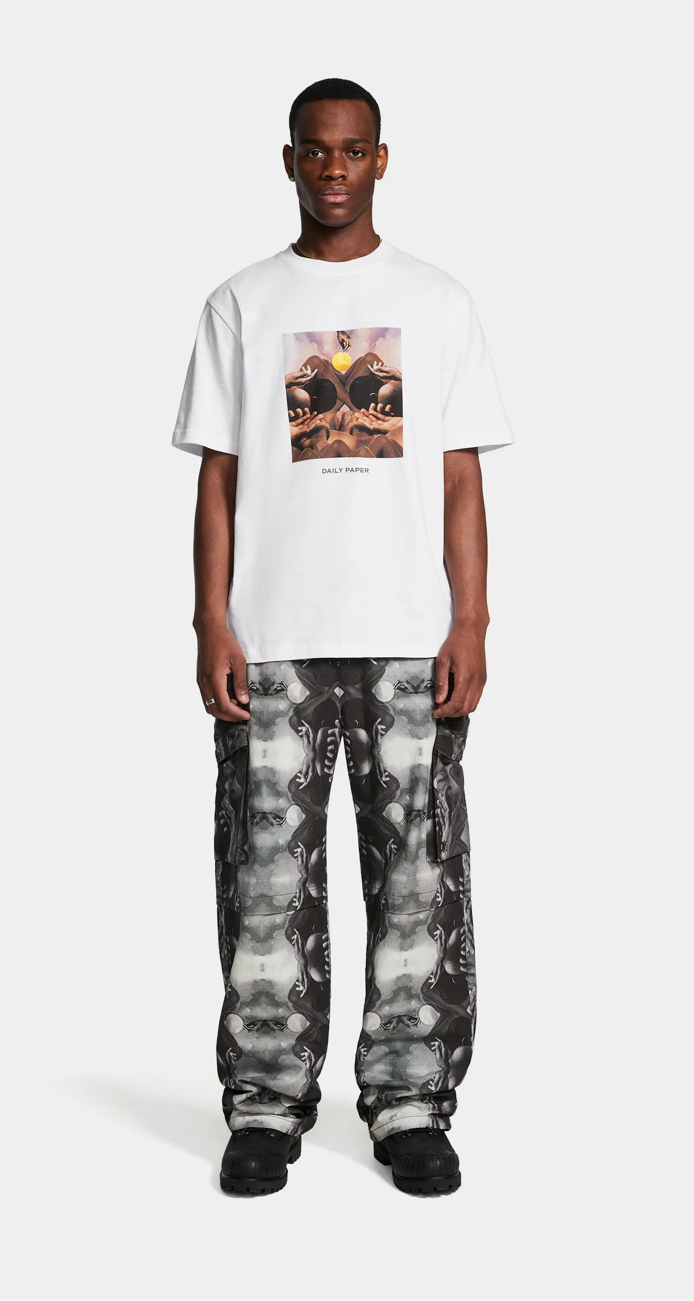 Black Source Landscape Track Pants sold by Daily Paper product image thumbnail 4