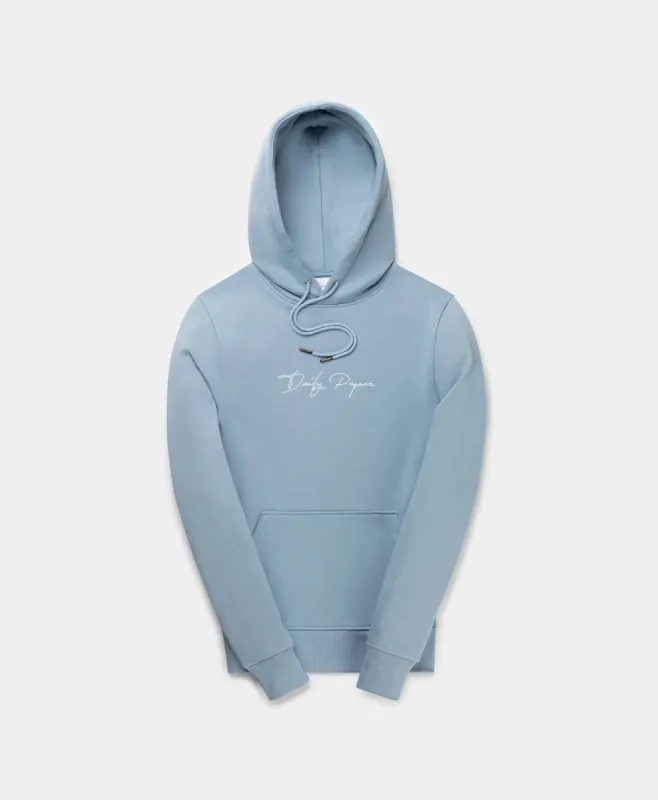 Rainwashed Blue Escript Hoody sold by Daily Paper