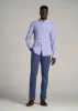 Traveler Stretch Dress Shirt for Tall Men in Blue and Rose Grid sold by American Tall