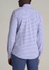 Traveler Stretch Dress Shirt for Tall Men in Blue and Rose Grid sold by American Tall